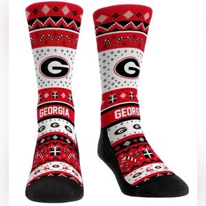Georgia Bulldogs Tacky Ugly Sweater Socks Sz. Men’s L/LX 9-13
